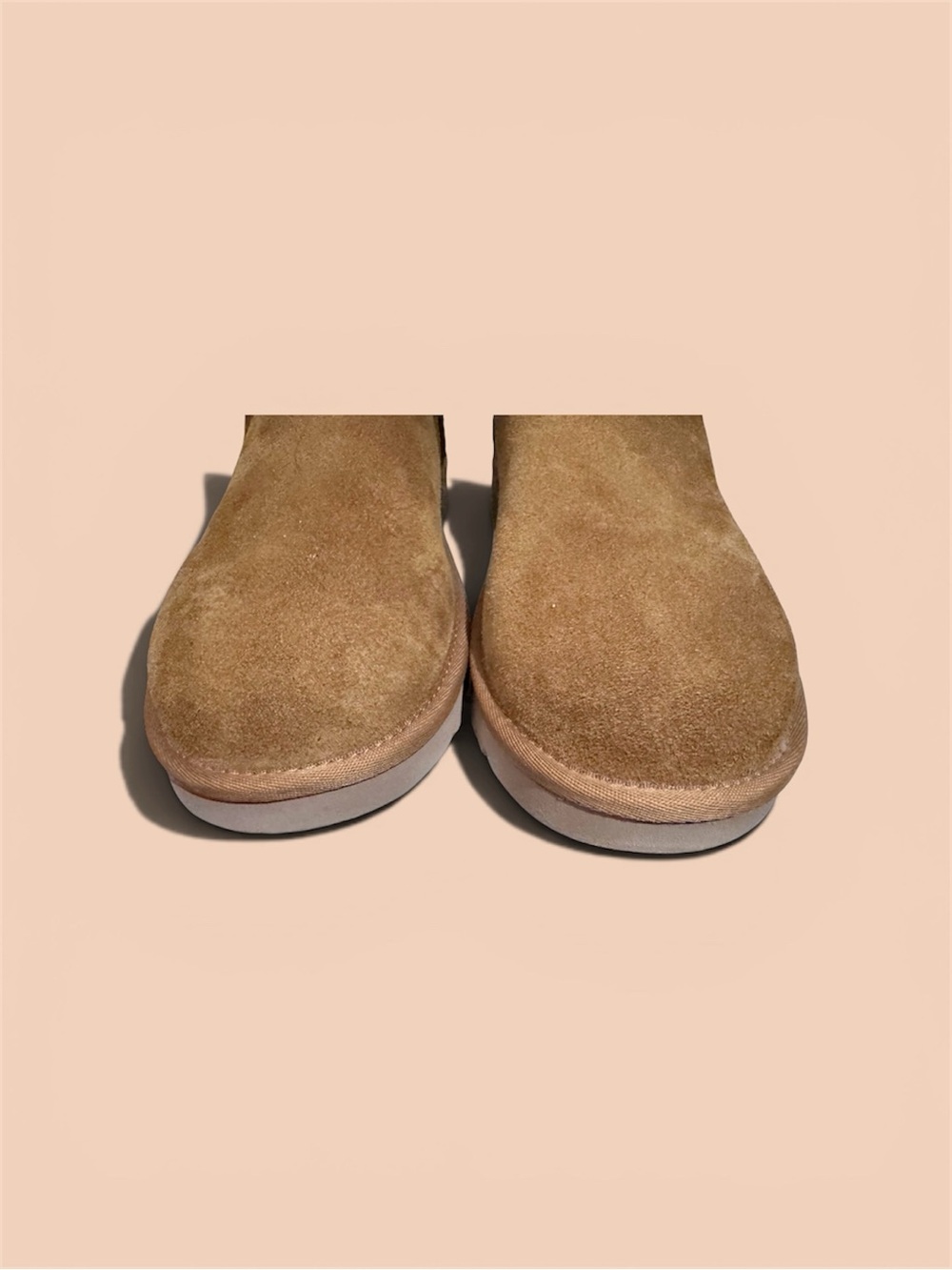 UGG Koolaburra Tan Suede Ankle Boots with Leopard Faux-Fur Cuff - Picture 8 of 16